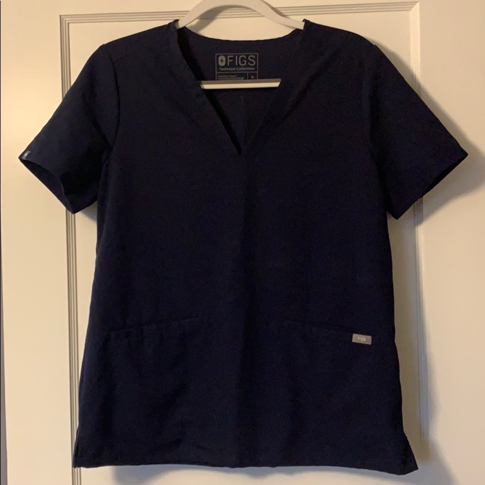 Navy Figs Scrub Top